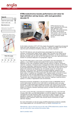 STMicroelectronics boosts performance and value for high