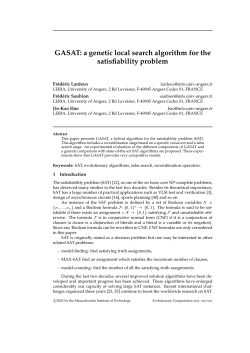 GASAT: a genetic local search algorithm for the satisfiability problem