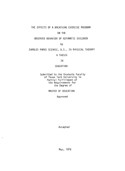 the effects of a breathing exercise program on the observed