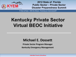 Kentucky Virtual Business EOC - Florida Division of Emergency
