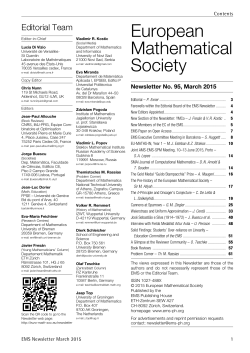 European Mathematical Society - EU-MATHS-IN