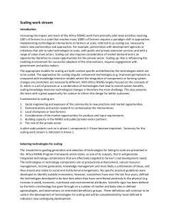 Scaling work stream - Africa RISING