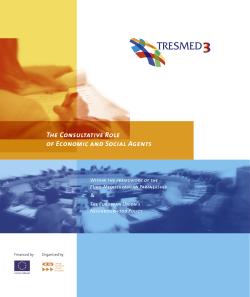 The Consultative Role of Economic and Social Agents