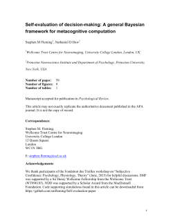 Self-evaluation of decision-making: A general Bayesian framework