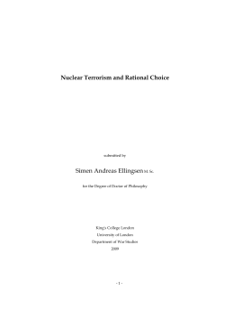 Nuclear Terrorism and Rational Choice