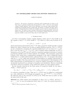 ON GENERALIZED SETHI-VAFA-WITTEN FORMULAS 1