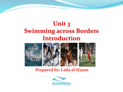 Unit 3 Swimming across Borders Introduction
