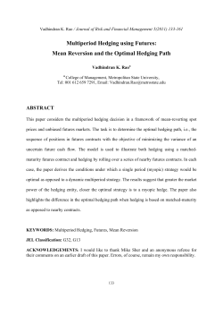 Multiperiod Hedging using Futures: Mean Reversion and the