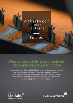 Meet the demand for protein-enriched, delicious foods with pulse