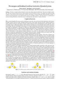 The emergence and breaking of synchrony in