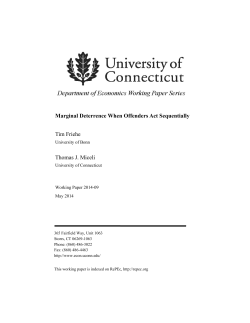 Marginal Deterrence When Offenders Act Sequentially Tim Friehe