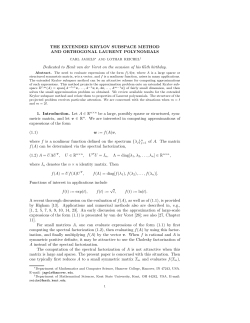 THE EXTENDED KRYLOV SUBSPACE METHOD AND