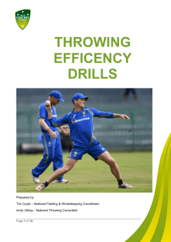 THROWING EFFICENCY DRILLS