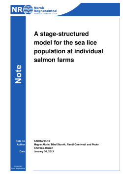 A stage-structured model for the sea lice population at