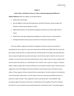 CHAPTER TWO Chapter 2 Action, Ethics, and Research: How can I