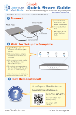 Clean Router Mesh Quick Start Guide