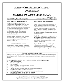 Four Steps to Responsibility