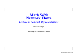 Node-arc incidence matrix