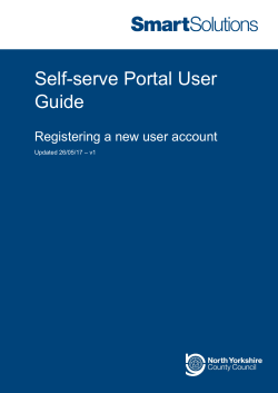 Self-serve Portal User Guide