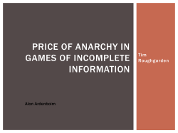 Price of Anarchy in Games of Incomplete Information