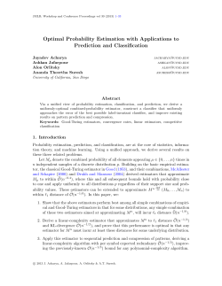 Optimal Probability Estimation with Applications to Prediction and