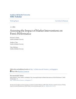 Assessing the Impact of Market Interventions on Firm`s Performance