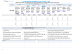 Curriculum Mapping Template: Design and Technologies * 7 and 8