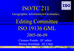 ISO/TC 211 WG4 Plenary presentation