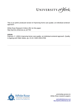 Improving home care quality: an individual