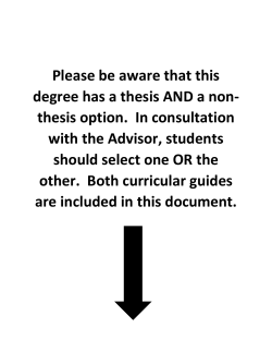 Please be aware that this degree has a thesis AND a non