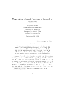 Composition of Axial Functions of Product of Finite Sets