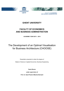The Development of an Optimal Visualisation for Business Architecture