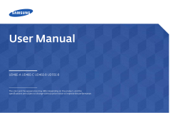 User Manual - Samsung Display Solutions