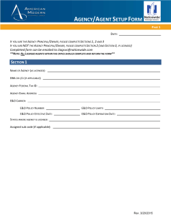 agency/agent setup form