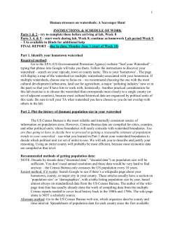 Human stressors on watersheds: A Scavenger Hunt