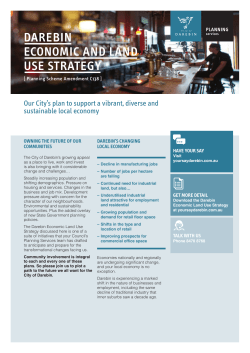 darebin economic and land use strategy