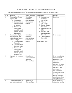 2nd QUARTERLY REPORT ON YOUTH ACTION ON 4 R`S Given