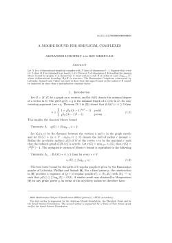 a moore bound for simplicial complexes