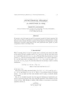 FUNCTIONAL PEARLS &alpha;-conversion is easy