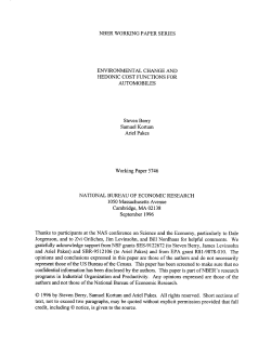 Environmental Change and Hedonic Cost Functions for Automobiles