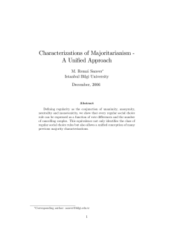 Characterizations of Majoritarianism # A Unified