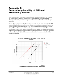 Appendix B: General Applicability of Effluent Probability