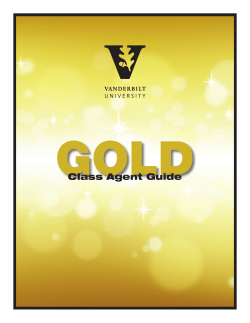 Class Agent Guide - Giving to Vanderbilt