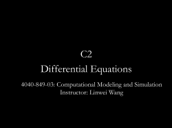 C2 Differential Equations - RIT