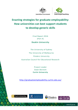 Enacting strategies for graduate employability