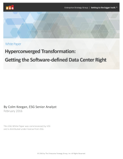 Hyperconverged Transformation: Getting the Software