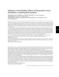 Walking in Virtual Reality - University of Central Florida