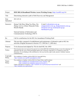 3. Alternative path discovery and management in IEEE 802.16n