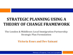 strategic planning using a theory of change framework
