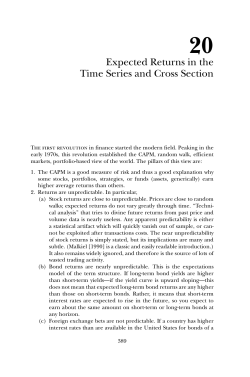 Expected Returns in the Time Series and Cross Section